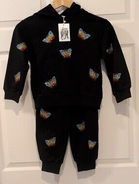 Adorable Lola and The Boys Rainbow Crystal Butterfly Set New with Tags size 5